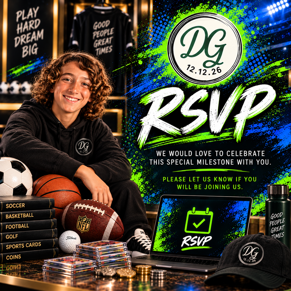 RSVP — we would love to celebrate this special milestone with you. Please let us know if you will be joining us.